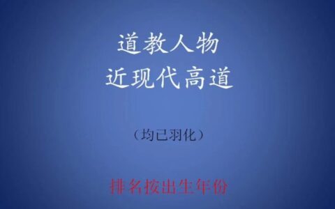 道教人物近代高道（已羽化）